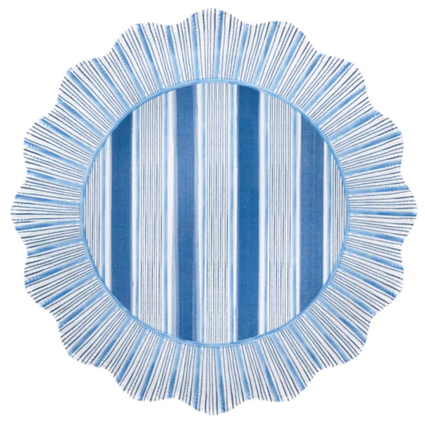 Juliska Ocean Cabana Stripe Dinner Plate S/4 - Melamine