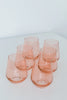 Estelle Stemless Wine Glasses - Blush