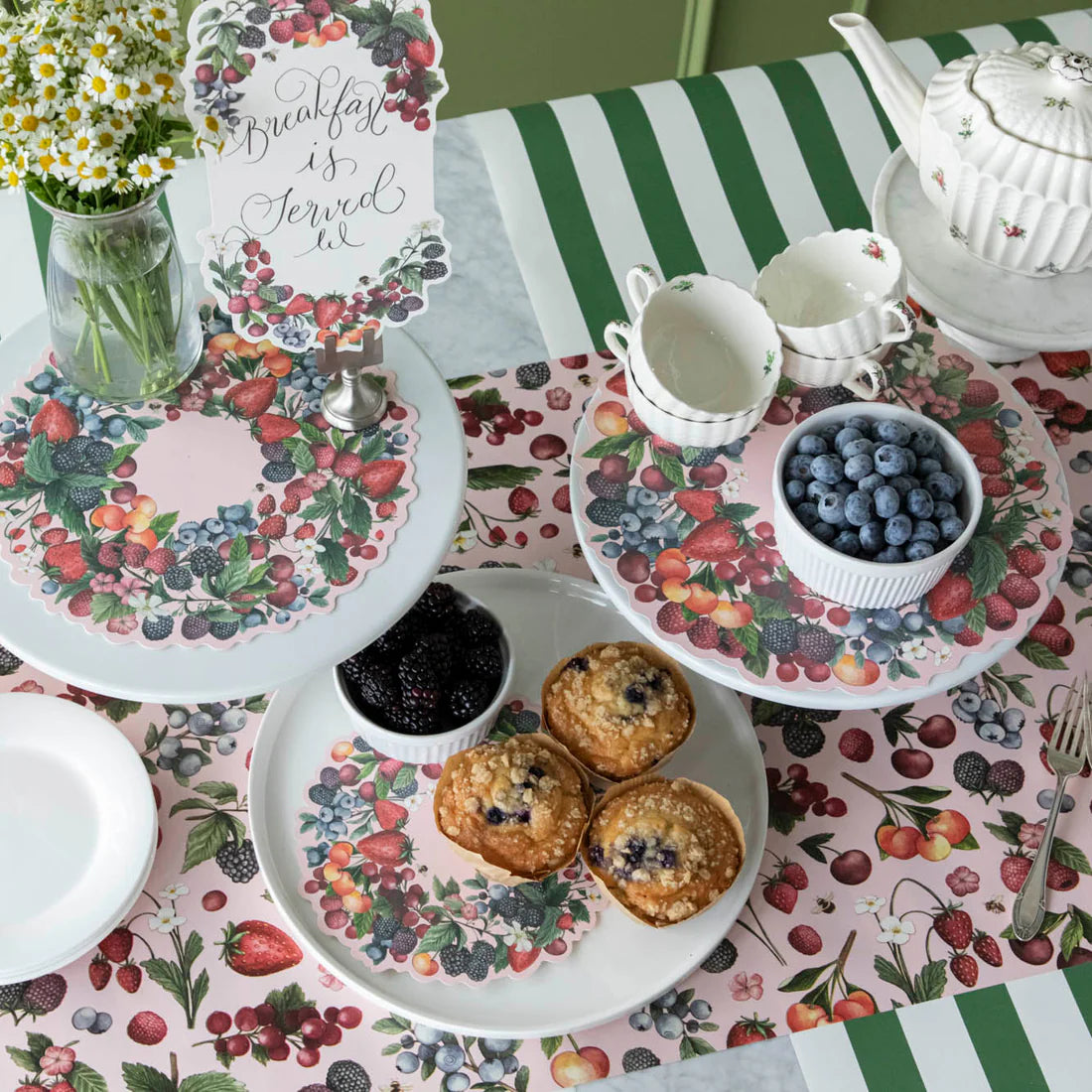 Hester & Cook Wild Berry Table Runner