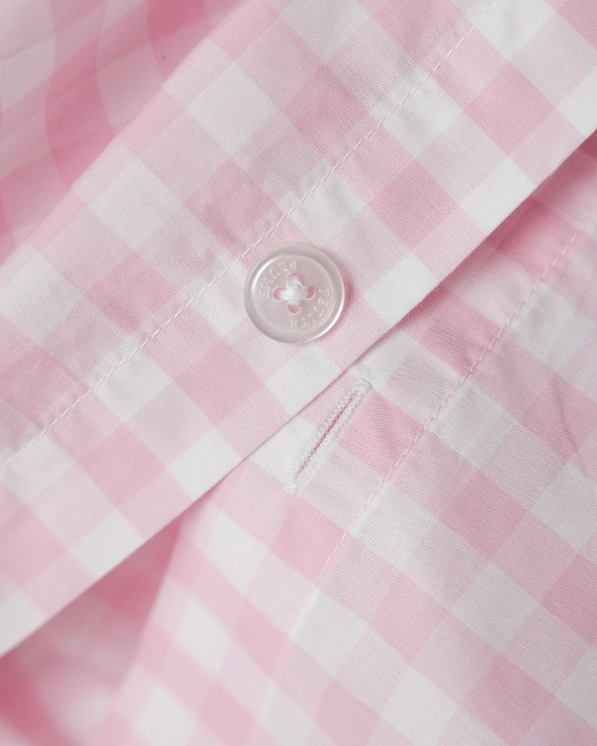 Petite Plume Luxe Premium Cotton Duvet - Pink Gingham