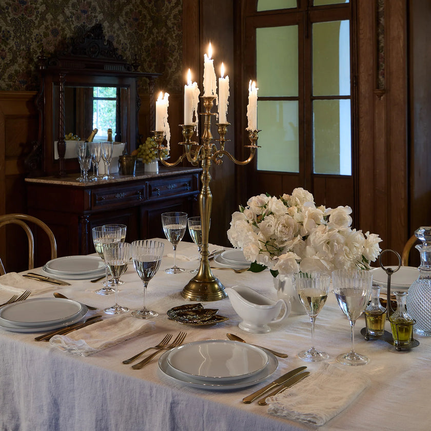 Costa Nova Resonance Salad Plate - White/Gold