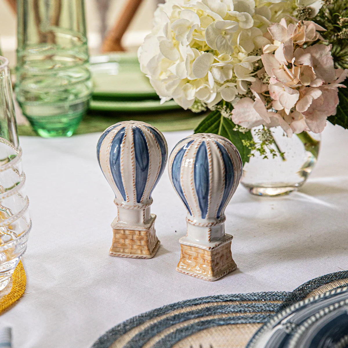Juliska L’Amour Toujours Hot Air Balloon Salt and Pepper - Chambray