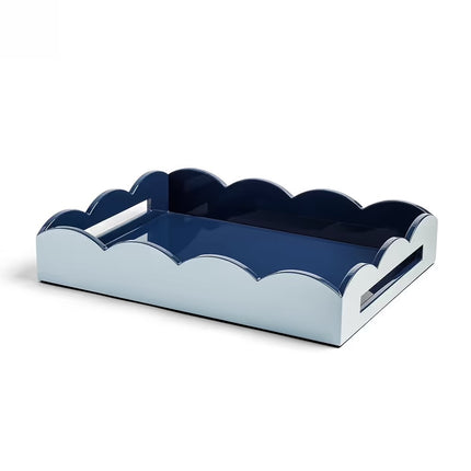 Addison Ross 17x13 Two Tone Scalloped Tray