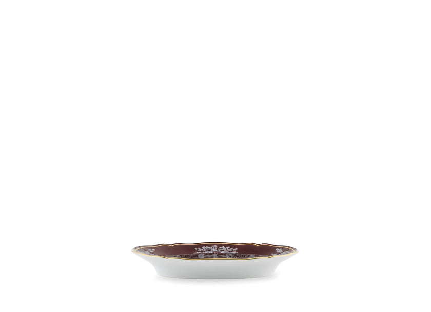 Ginori Oriente Italiano Oval Pickle Dish - Castagna