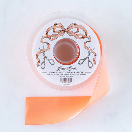 Hester & Cook Fancy Light Coral Ribbon