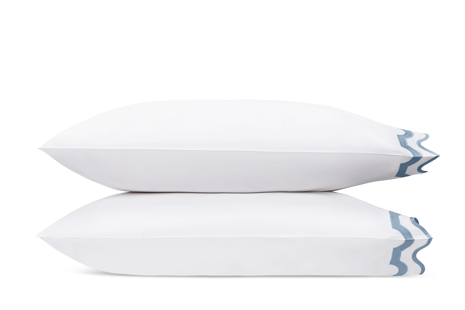 Matouk Mirasol Pillow Case Pair - Hazy Blue