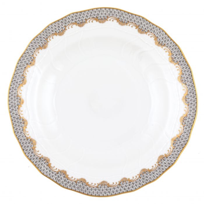 Herend Fishscale Dessert Plate - Gray