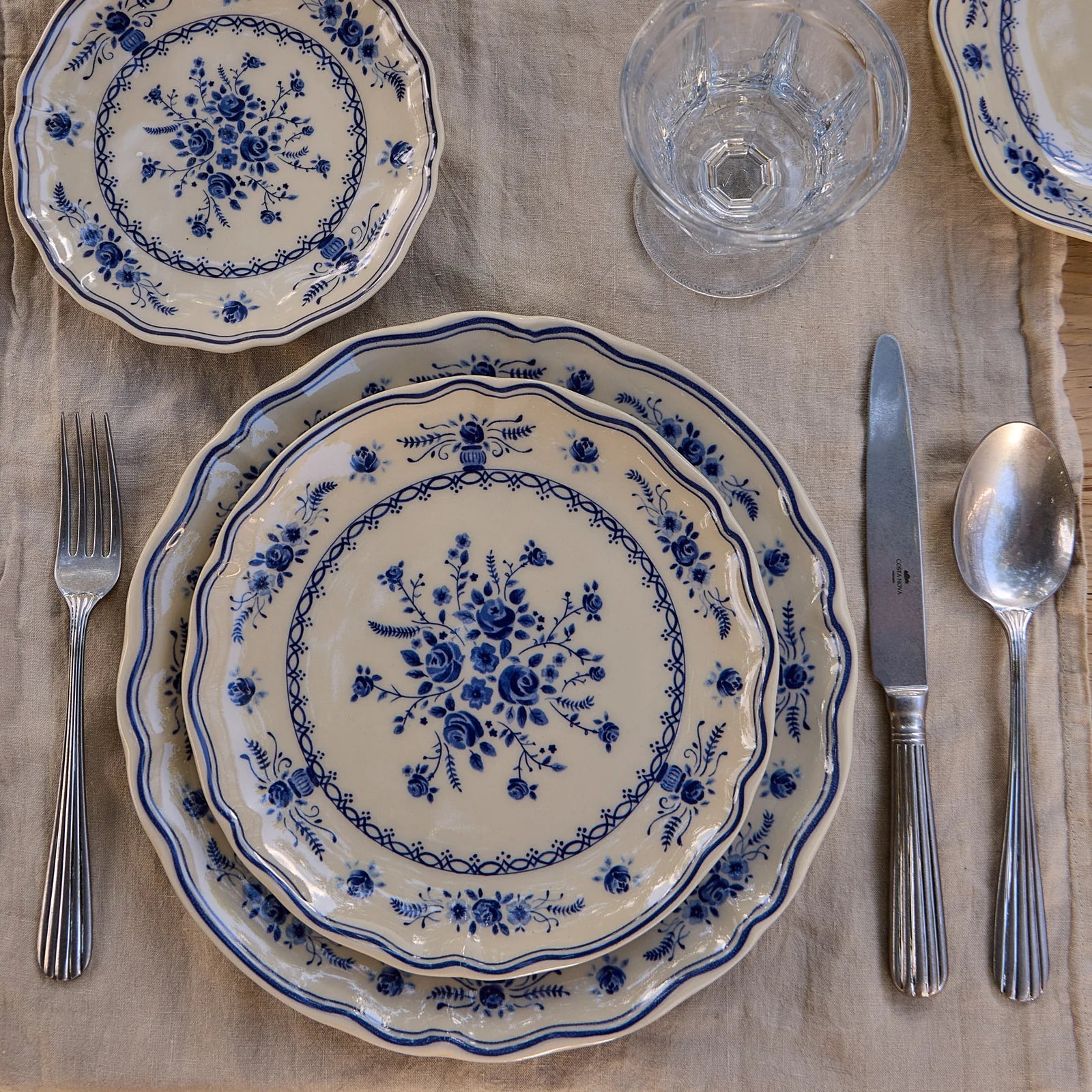 Costa Nova Vila Dinner Plate - Beige/Blue
