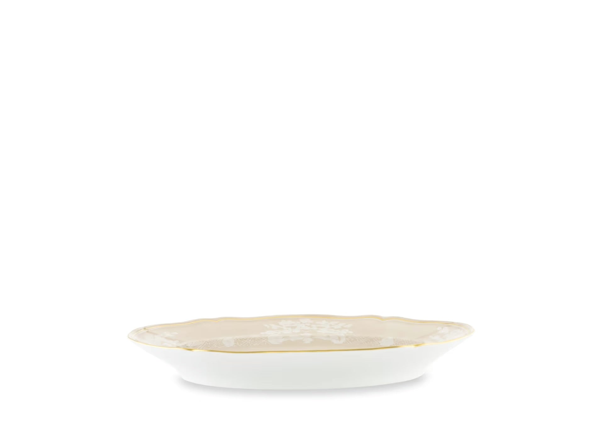 Ginori Oriente Italiano Large Oval Flat Platter - Meringa