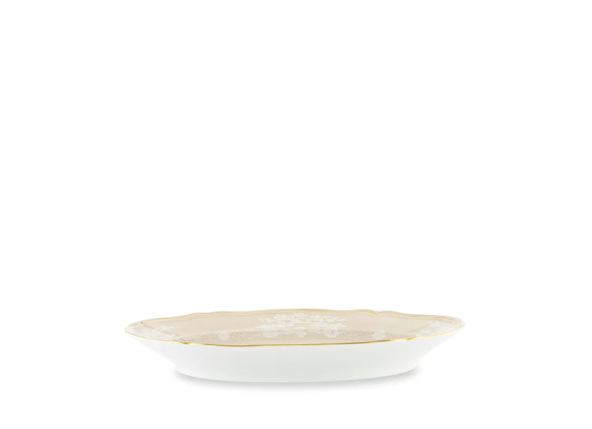 Ginori Oriente Italiano Large Oval Flat Platter - Meringa
