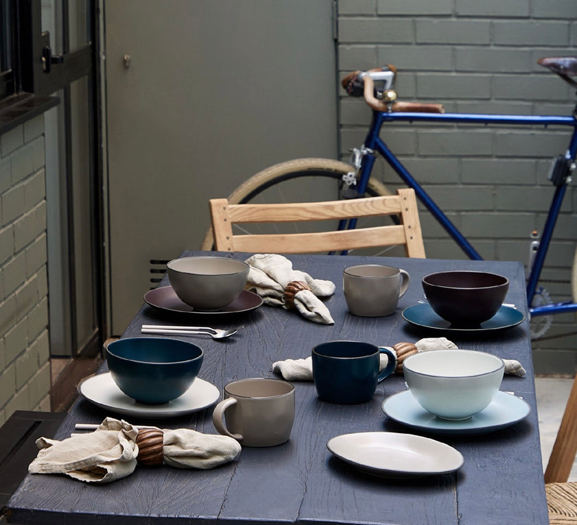 Costa Nova Stacked Organic Salad Plate - Salt