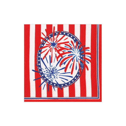 Caspari Stars, Stripes, & Sparks Paper Cocktail Napkins