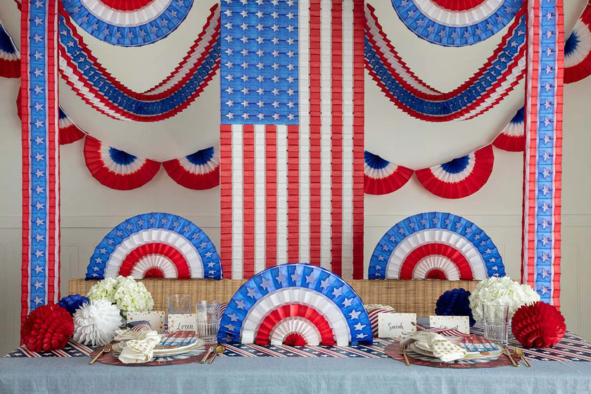 Hester & Cook Honeycomb Paper - Patriotic Bunting