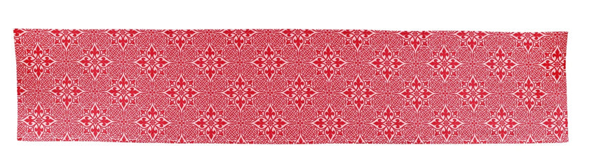Vietri Damask Table Runner - Red