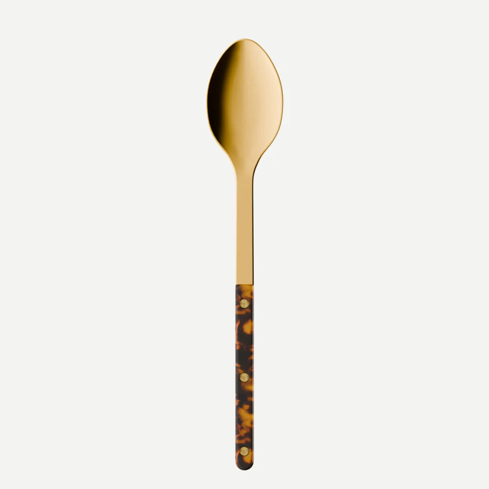 Sabre Bistrot Gold color Tortoise Serving spoon, Faux Tortoise