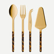 Sabre Bistrot Gold color Tortoise, Faux Tortoise Set of 4 Bistrot must-have serving pieces