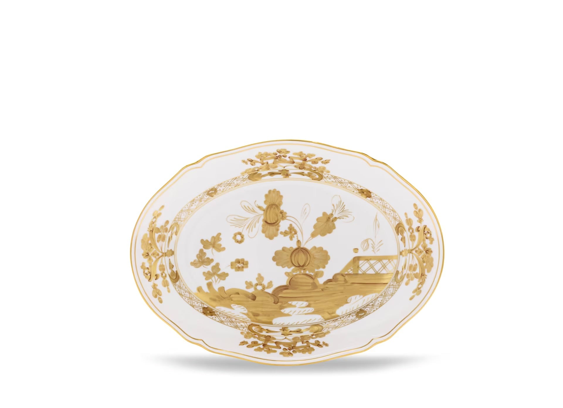 Ginori Oriente Italiano Oval Flat Platter - Aurum
