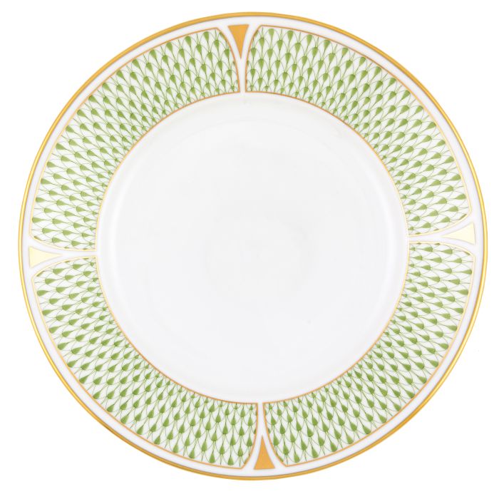 Herend Art Deco Dessert Plate - Green