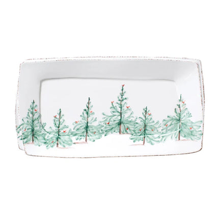 Vietri Lastra Holiday Rectangular Platter - Melamine