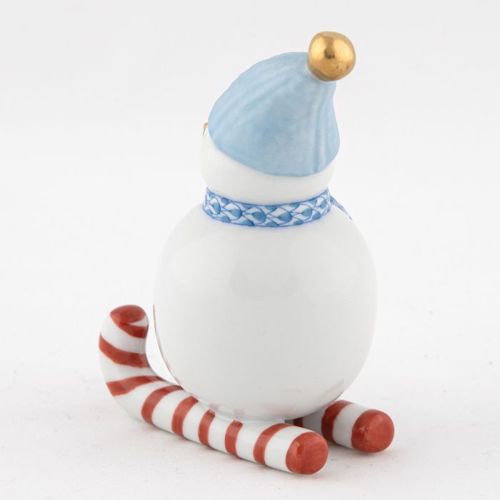 Herend Decorative Skiing Snowman - Blue