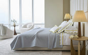 Matouk Alba Quilt - Hazy Blue