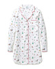 Petite Plume Women's Pima Nightshirt in Holiday Town