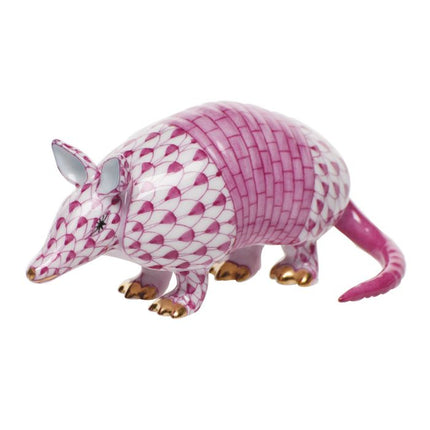 Herend Decorative Armadillo - Raspberry