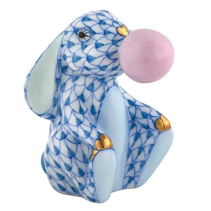 Herend Decorative Bubblegum Bunny - Blue