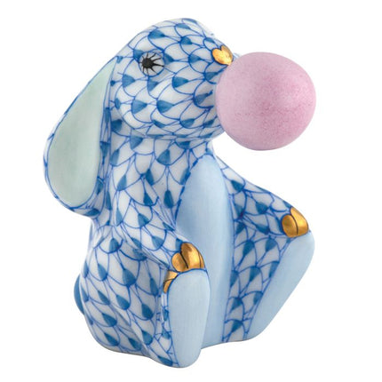 Herend Decorative Bubblegum Bunny - Blue