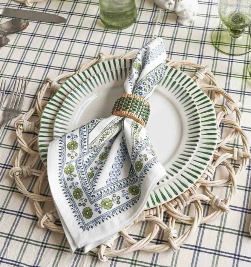 Juliska Sitio Stripe Dessert/Salad Plate - Basil