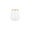 Vietri Francesca Gold Double Old Fashioned Glass - Set of 2