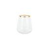 Vietri Francesca Gold Double Old Fashioned Glass - Set of 2