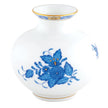 Herend Chinese Bouquet Round Vase - Blue