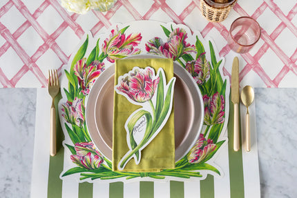 Hester & Cook Die Cut Parrot Tulip Placemat