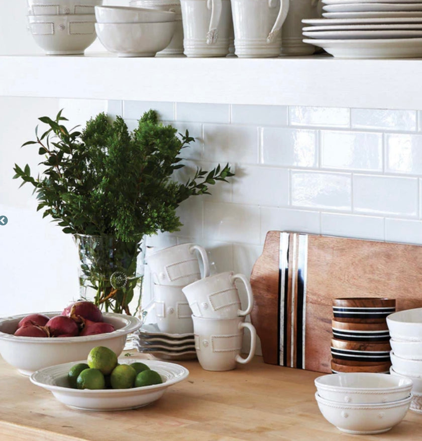 Juliska Berry & Thread French Panel Mug - Whitewash