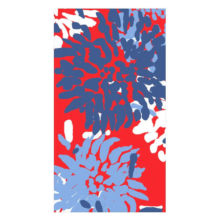 Caspari Chrysanthemum Paper Guest Towel Napkins - Red, White, & Blue