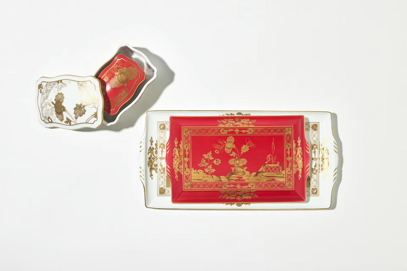 Ginori Oriente Italiano Rectangular Tray - Rubrum