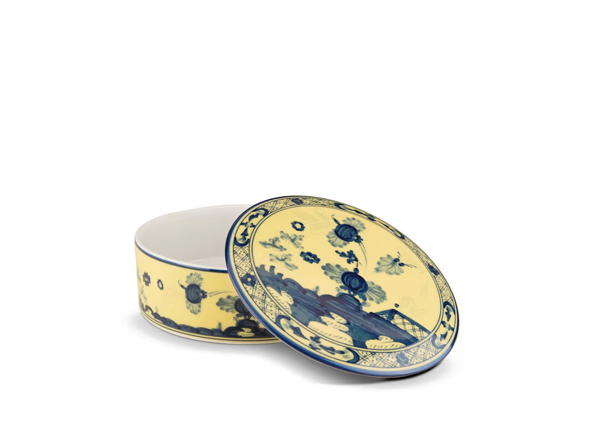 Ginori Oriente Italiano Round Box with Cover - Citrino