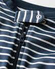 Petite Plume Baby Pima Romper - Navy Stripe