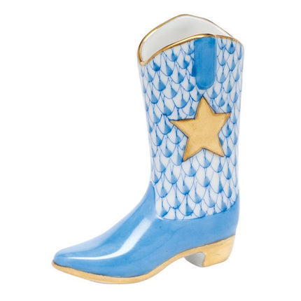 Herend Decorative Cowboy Boot - Blue