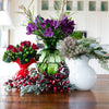 Vietri Medium Hibiscus Glass Vase