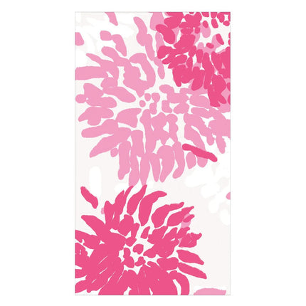 Caspari Chrysanthemum Paper Guest Towel Napkins - Raspberry