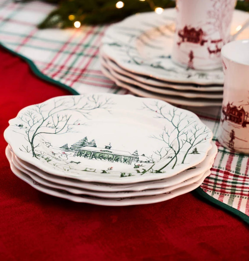 Juliska Country Estate Winter Frolic Dessert/Salad Plate - Evergreen