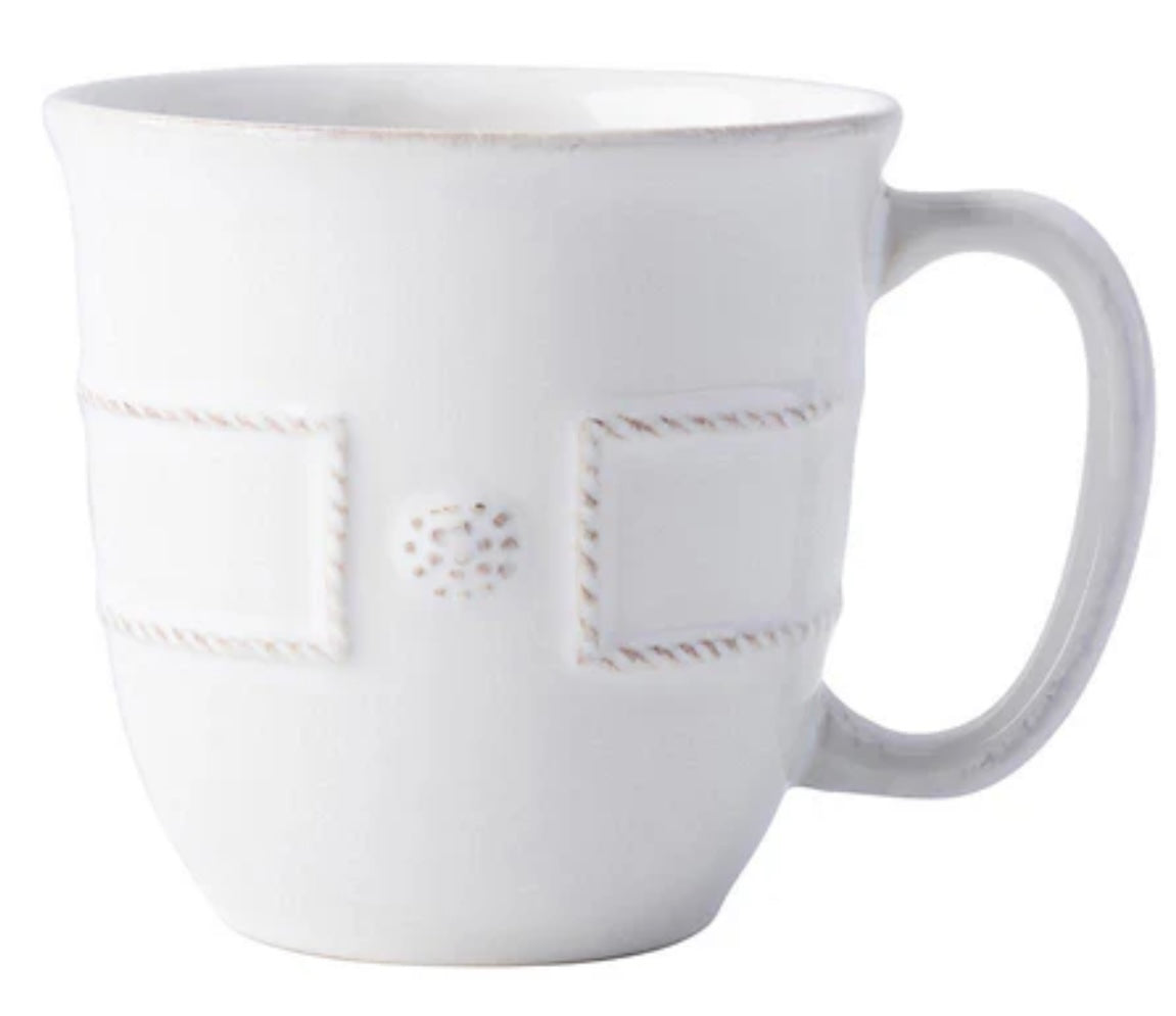 Juliska Berry & Thread French Panel Mug - Whitewash