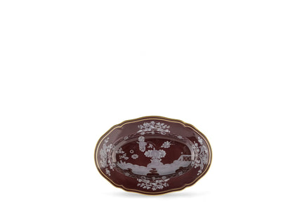 Ginori Oriente Italiano Oval Pickle Dish - Castagna