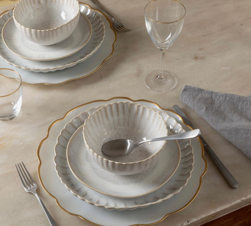 Casafina Francesca Gold Glass Rimmed Charger