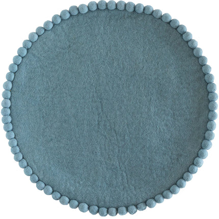 Hester & Cook Pom Pom Felt Placemat - Cornflower Blue