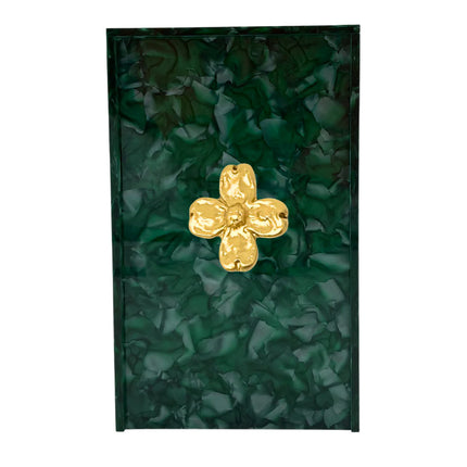 Southern Tribute Dogwood Guest Towel Box - Emerald