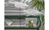 Matouk Amara Triple Pearl Flat Sheet - White
