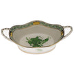 Herend Chinese Bouquet Large Basket with Handles - Green